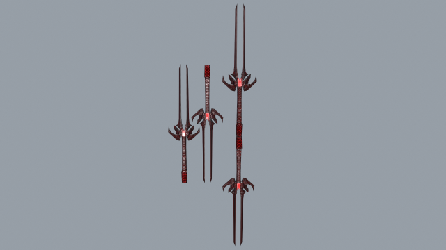 Double Blades Modello 3D .c4d .max .obj .3ds .fbx .stl .blend 