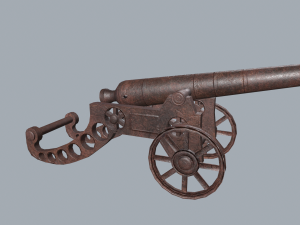 Cannon 2 versions Model 3D