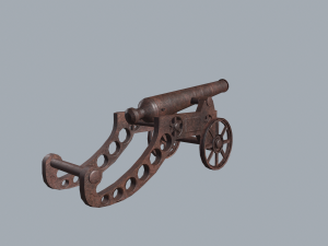 Cannon 2 versions Model 3D