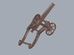 Cannon 2 versions Model 3D