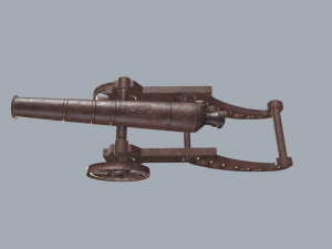 Cannon 2 versions Model 3D
