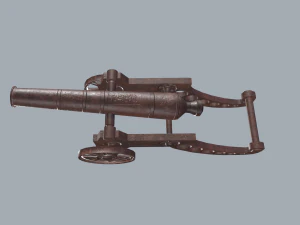 Cannon 2 versions 3D Model