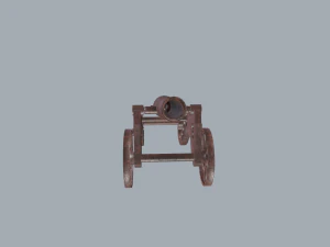 Cannon 2 versions 3D Model