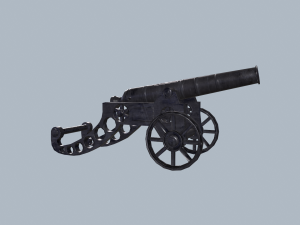 Cannon 2 versions Model 3D