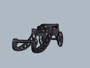 Cannon 2 versions 3D Model