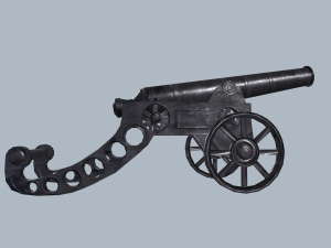 Cannon 2 versions Model 3D