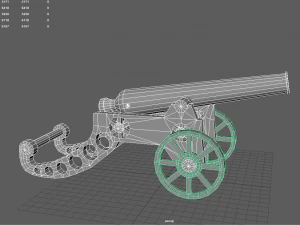 Cannon 2 versions 3D Model