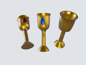 Golden goblet 3D Model