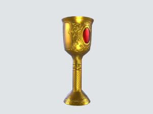Golden goblet 3D Model