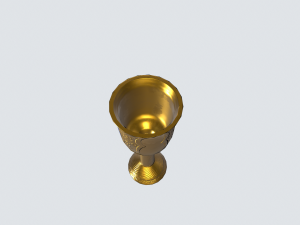 Golden goblet Modello 3D