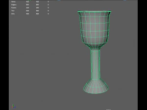 Golden goblet 3D Model