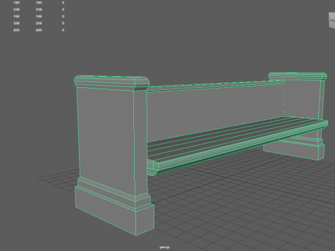 Benches pack 3D 模型