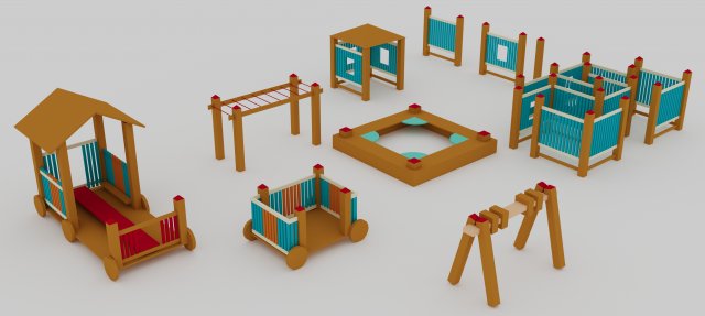 Playground Model 3D .c4d .max .obj .3ds .fbx .stl .blend 