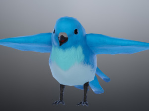 Bubble Bird Low-poly 3D Model