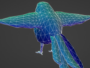 Bubble Bird Low-poly 3D Model