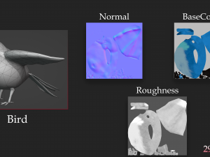 Bubble Bird Low-poly 3D Model