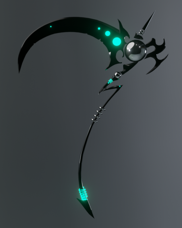 Game Weapon Model Reapers Scythe 低ポリ 3Dモデル