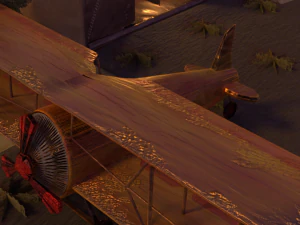 Low Poly Biplane model 3D Model