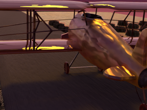 Low Poly Biplane model 3D Model