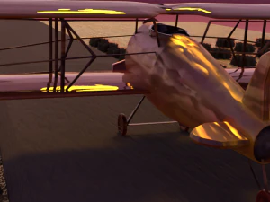 Low Poly Biplane model 3D Model