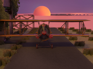 Low Poly Biplane model 3D Model