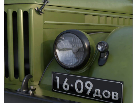Of a retro car GAZ 69 3D Model