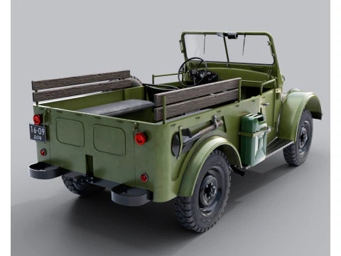 Of a retro car GAZ 69 3D Model