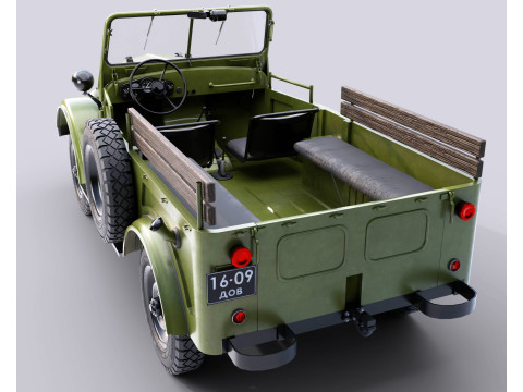 Of a retro car GAZ 69 Model 3D
