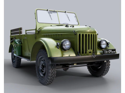 Of a retro car GAZ 69 3D Model