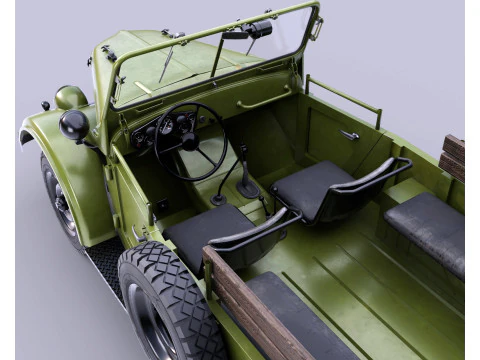 Of a retro car GAZ 69 3D Model