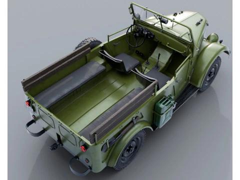 Of a retro car GAZ 69 3D Model