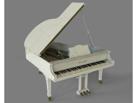 Old piano Model 3D