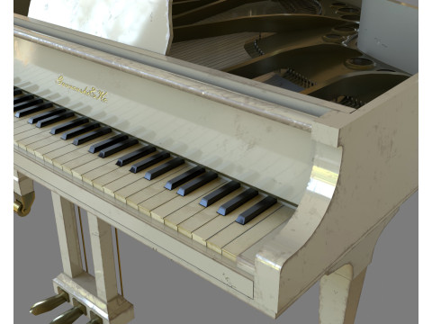 Old piano Modelo 3D