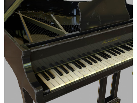 Old piano Modelo 3D