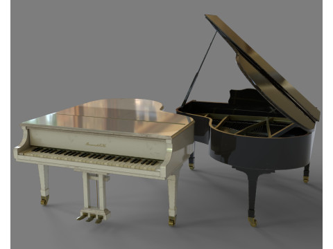 Old piano Modelo 3D
