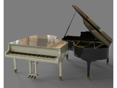 Old piano 3D Model
