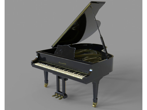 Old piano Modelo 3D