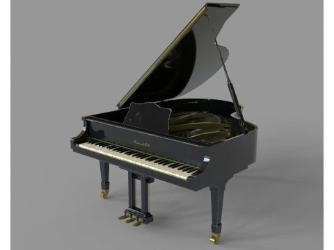 Old piano 3D Model