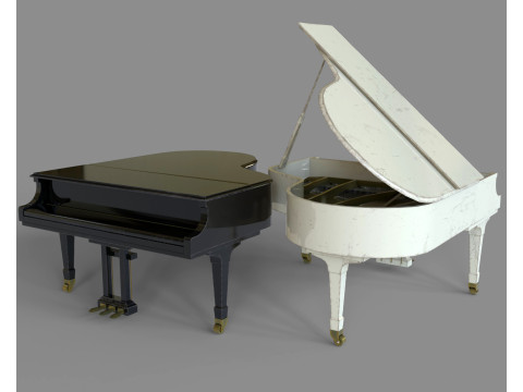 Old piano Modelo 3D