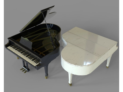 Old piano Modelo 3D