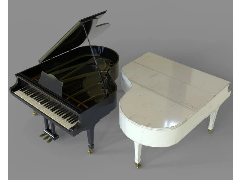 Old piano 3D Model