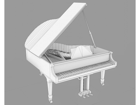 Old piano Modelo 3D