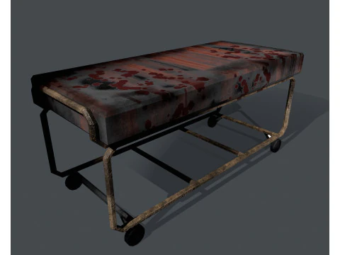 A body on a gurney 3D Model