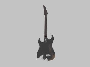 Johnny Silverhands Guitar from Cyberpunk 2077 Modello 3D