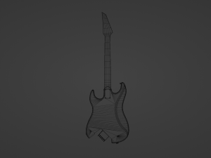 Johnny Silverhands Guitar from Cyberpunk 2077 Modello 3D