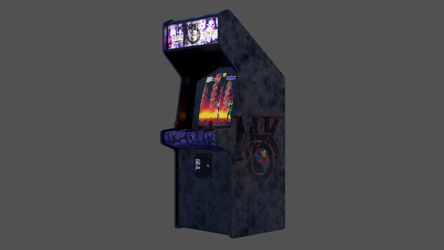Mortal Kombat 3 Ultimate Arcade Machine 3D Model .c4d .max .obj .3ds .fbx .stl .blend 