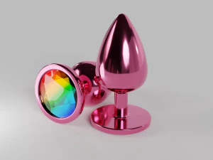 Plug per culo con cristallo Modello 3D