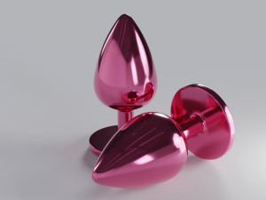 Bum Plug With Crystal 3D Модель