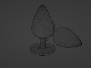 Bum Plug With Crystal 3D Модель