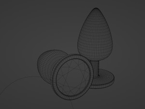 Bum Plug With Crystal 3D Модель